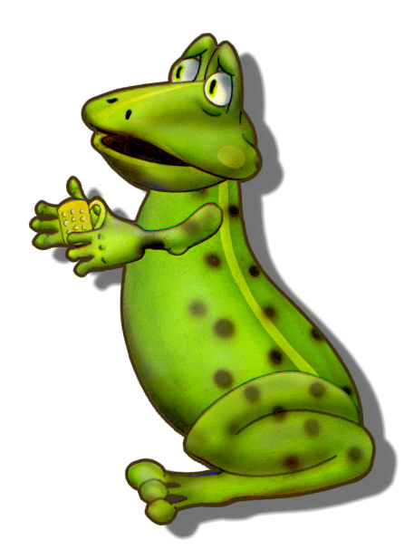 Jeg er fr�en KV�K von der ROSENTUNGE. Jeg bor nede i mosen, helt alene. Af og til kan jeg godt f�le mig lidt ensom, men s� synger jeg bare en sang. Det hj�lper, men allermest hj�lper det at PYT og POT kommer p� bes�g